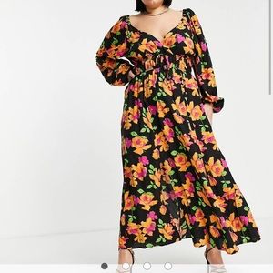 ASOS curve floral maxi dress